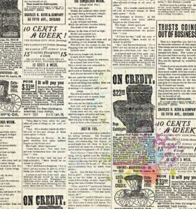 Vintage newspaper print